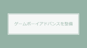 【GBA】20歳を迎えるので、整備する